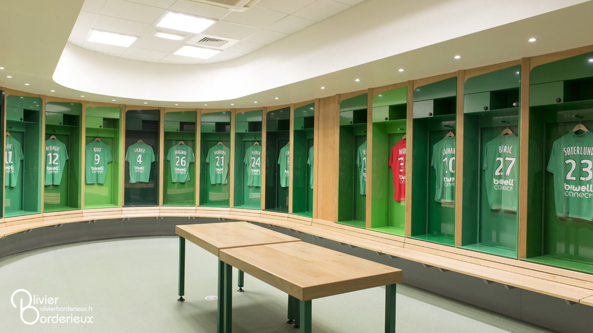 Stade Geoffroy Guichard - Les vestiaires des Verts